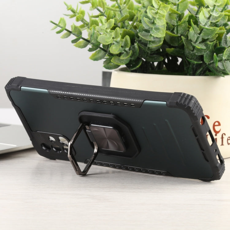 For Samsung Galaxy M51 Fierce Warrior Series Armor All-inclusive Shockproof Aluminum Alloy + TPU Protective Case with Ring Holder