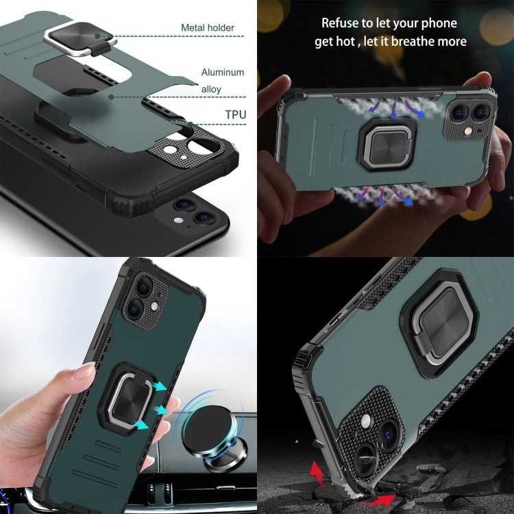 For Samsung Galaxy M51 Fierce Warrior Series Armor All-inclusive Shockproof Aluminum Alloy + TPU Protective Case with Ring Holder