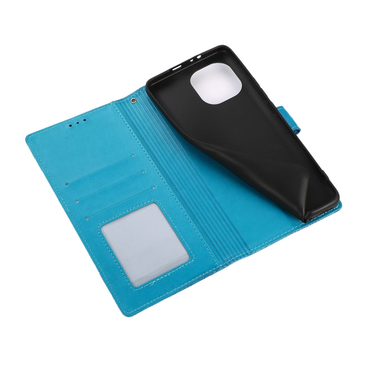 For Xiaomi Mi 11 Skin Feel Embossed Sunflower Horizontal Flip Leather Case with Holder & Card Slots & Wallet & Lanyard