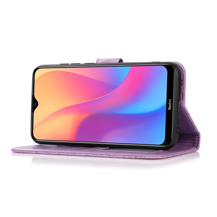 For Xiaomi Redmi 8A Skin Feel Embossed Sunflower Horizontal Flip Leather Case with Holder & Card Slots & Wallet & Lanyard