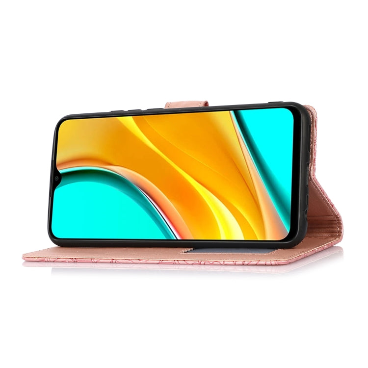 For Xiaomi Redmi 9 Skin Feel Embossed Sunflower Horizontal Flip Leather Case with Holder & Card Slots & Wallet & Lanyard