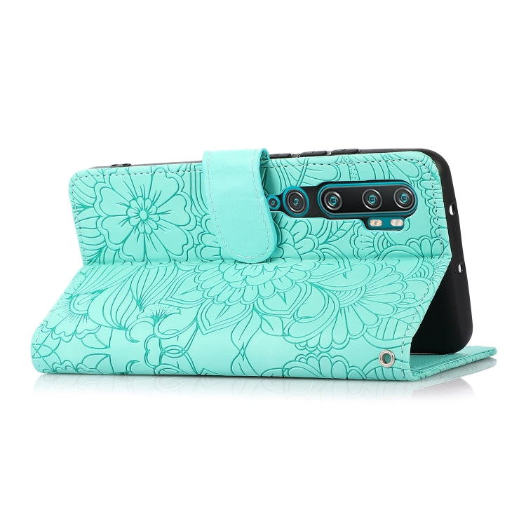 For Xiaomi Mi CC9 Pro Skin Feel Embossed Sunflower Horizontal Flip Leather Case with Holder & Card Slots & Wallet & Lanyard