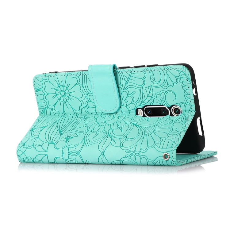 For Xiaomi Redmi K20 Skin Feel Embossed Sunflower Horizontal Flip Leather Case with Holder & Card Slots & Wallet & Lanyard