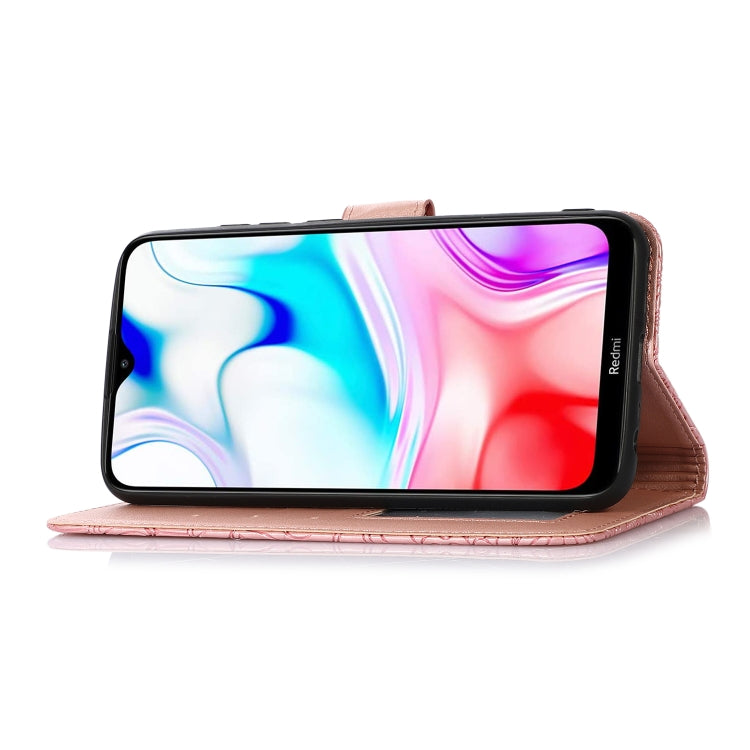 For Xiaomi Redmi 8 Skin Feel Embossed Sunflower Horizontal Flip Leather Case with Holder & Card Slots & Wallet & Lanyard