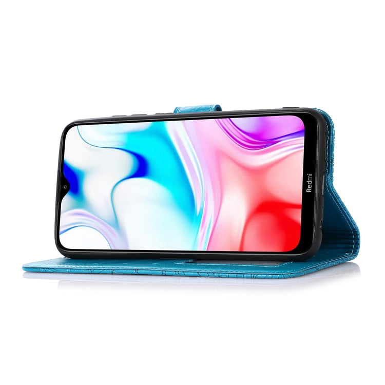 For Xiaomi Redmi 8 Skin Feel Embossed Sunflower Horizontal Flip Leather Case with Holder & Card Slots & Wallet & Lanyard