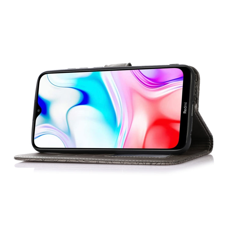 For Xiaomi Redmi 8 Skin Feel Embossed Sunflower Horizontal Flip Leather Case with Holder & Card Slots & Wallet & Lanyard