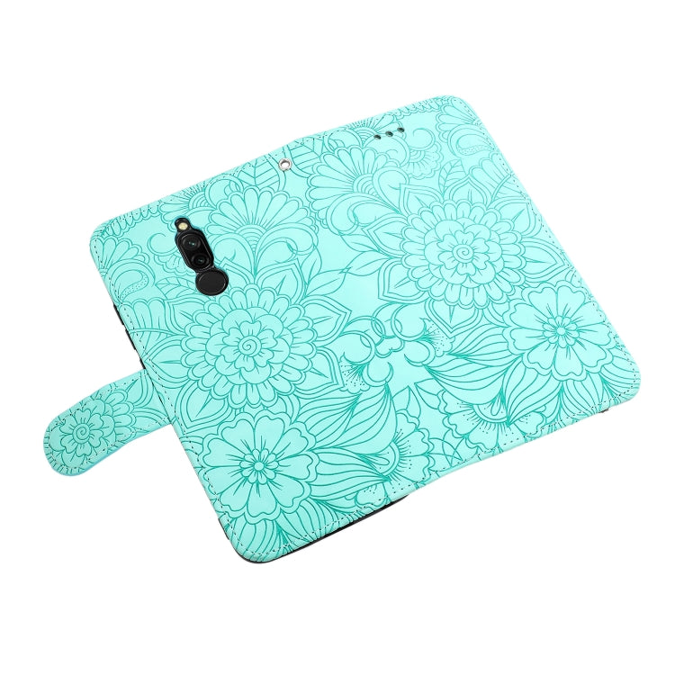 For Xiaomi Redmi 8 Skin Feel Embossed Sunflower Horizontal Flip Leather Case with Holder & Card Slots & Wallet & Lanyard