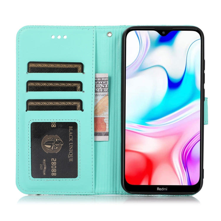 For Xiaomi Redmi 8 Skin Feel Embossed Sunflower Horizontal Flip Leather Case with Holder & Card Slots & Wallet & Lanyard