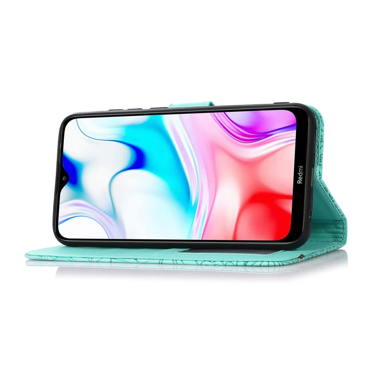 For Xiaomi Redmi 8 Skin Feel Embossed Sunflower Horizontal Flip Leather Case with Holder & Card Slots & Wallet & Lanyard