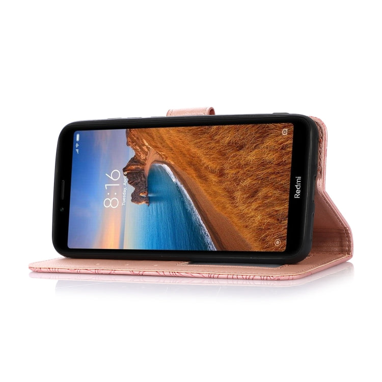 For Xiaomi Redmi 7A Skin Feel Embossed Sunflower Horizontal Flip Leather Case with Holder & Card Slots & Wallet & Lanyard