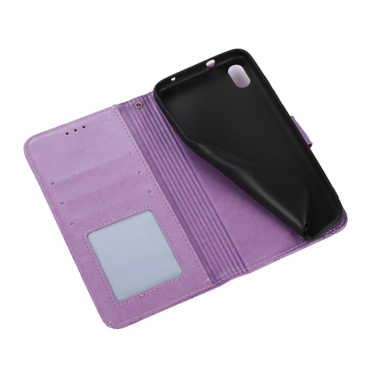 For Xiaomi Redmi 7A Skin Feel Embossed Sunflower Horizontal Flip Leather Case with Holder & Card Slots & Wallet & Lanyard