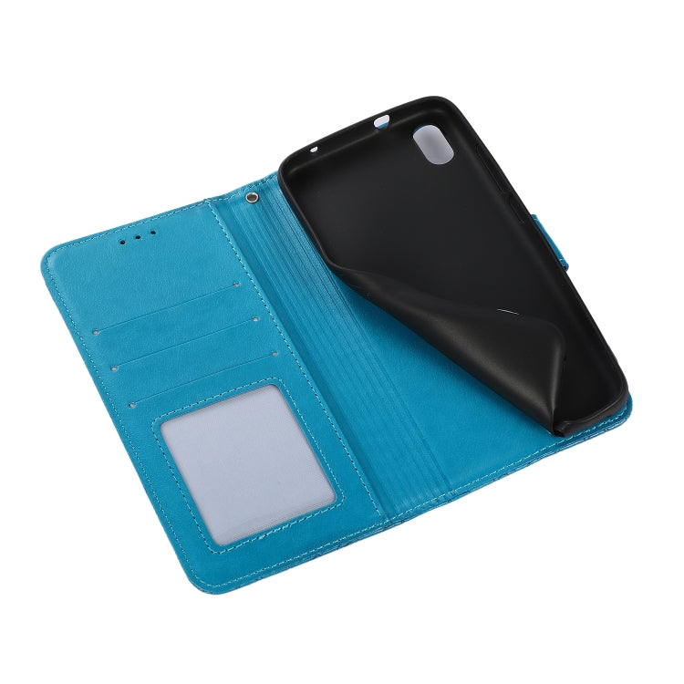 For Xiaomi Redmi 7A Skin Feel Embossed Sunflower Horizontal Flip Leather Case with Holder & Card Slots & Wallet & Lanyard