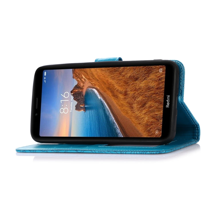For Xiaomi Redmi 7A Skin Feel Embossed Sunflower Horizontal Flip Leather Case with Holder & Card Slots & Wallet & Lanyard