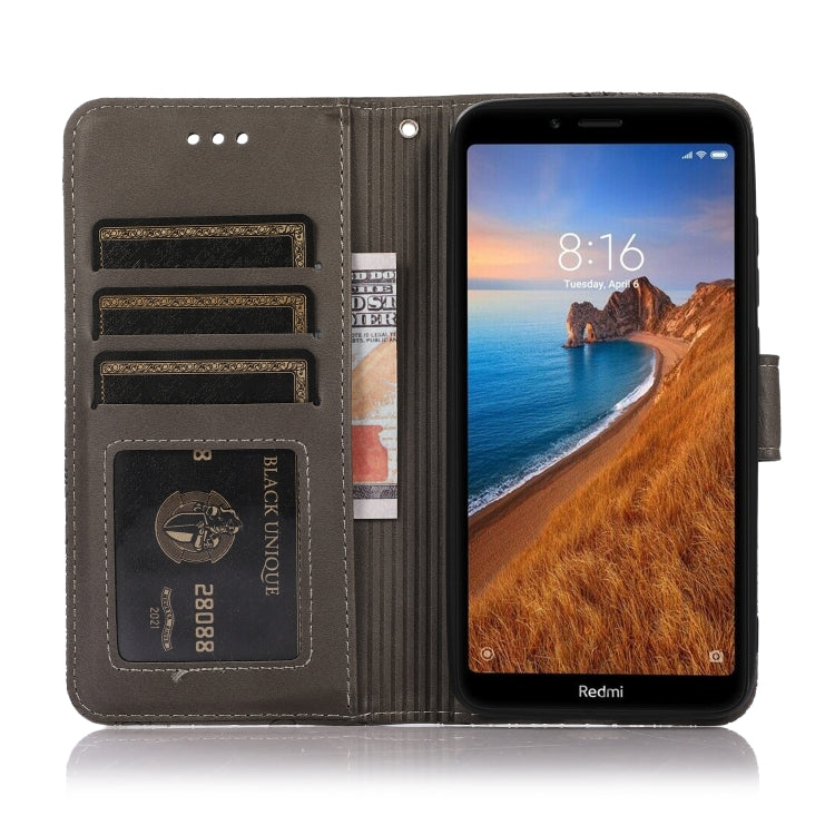 For Xiaomi Redmi 7A Skin Feel Embossed Sunflower Horizontal Flip Leather Case with Holder & Card Slots & Wallet & Lanyard