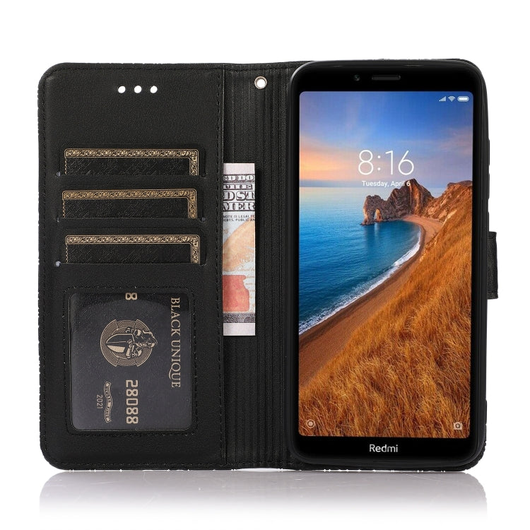 For Xiaomi Redmi 7A Skin Feel Embossed Sunflower Horizontal Flip Leather Case with Holder & Card Slots & Wallet & Lanyard