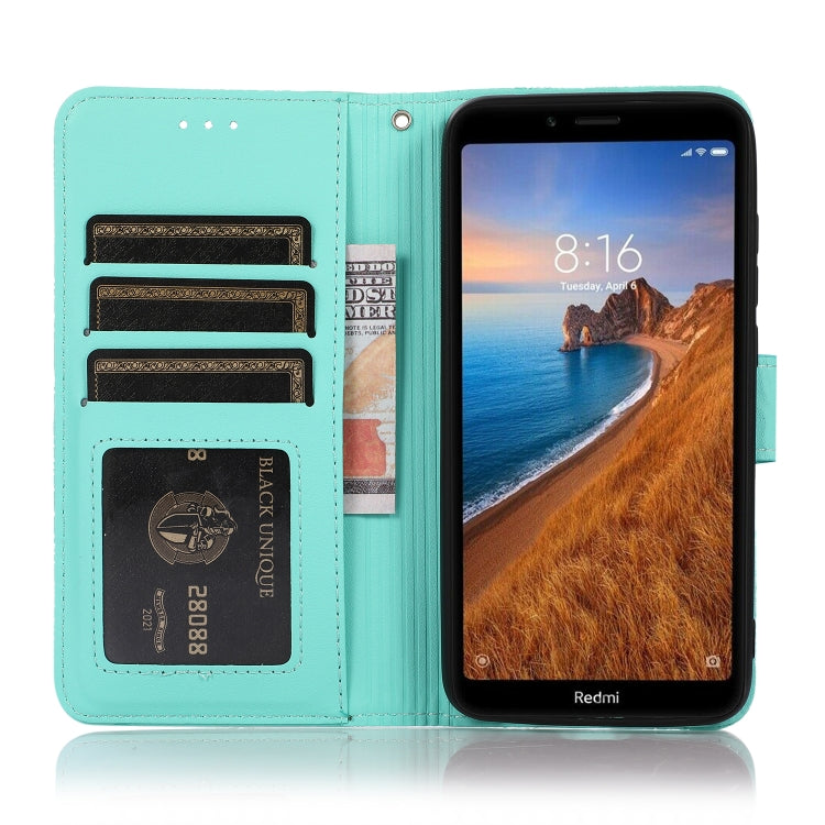 For Xiaomi Redmi 7A Skin Feel Embossed Sunflower Horizontal Flip Leather Case with Holder & Card Slots & Wallet & Lanyard