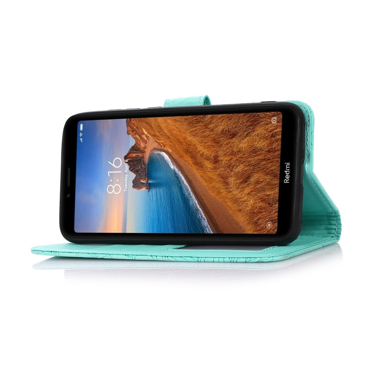 For Xiaomi Redmi 7A Skin Feel Embossed Sunflower Horizontal Flip Leather Case with Holder & Card Slots & Wallet & Lanyard