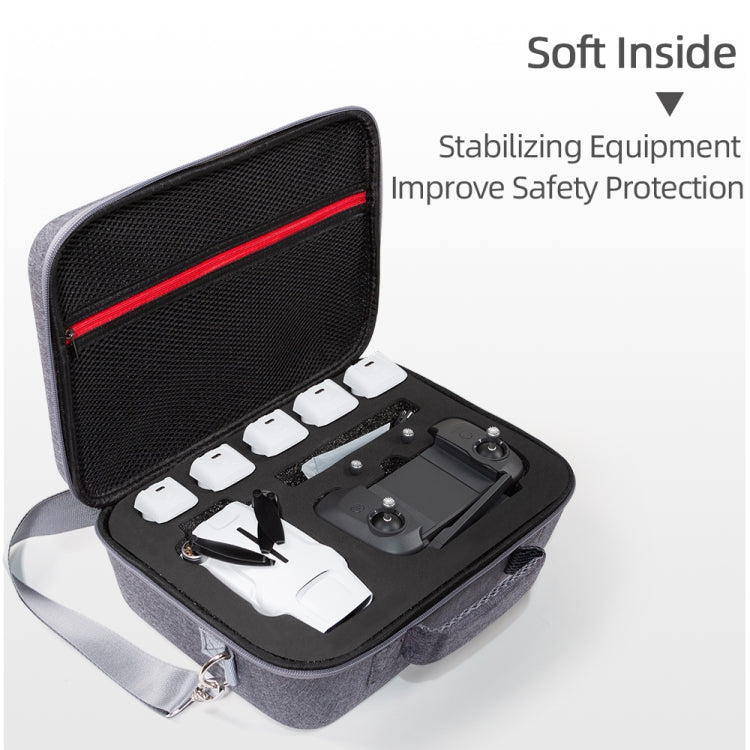 Grey Canvas Single Shoulder Storage Bag Shockproof Waterproof Travel Carrying Cover Hard Case for FIMI X8 Mini