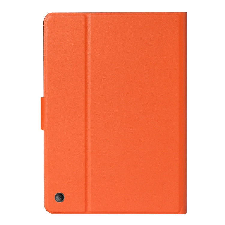 For Amazon Fire HD 10 (2021) Pure Color Horizontal Flip Leather Case with Card Slots & Holder & Sleep / Wake-up Function