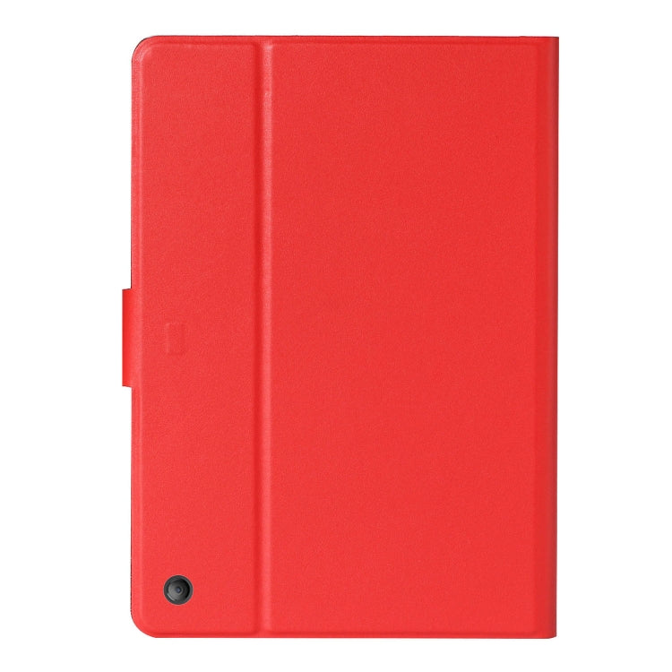 For Amazon Fire HD 10 (2021) Pure Color Horizontal Flip Leather Case with Card Slots & Holder & Sleep / Wake-up Function