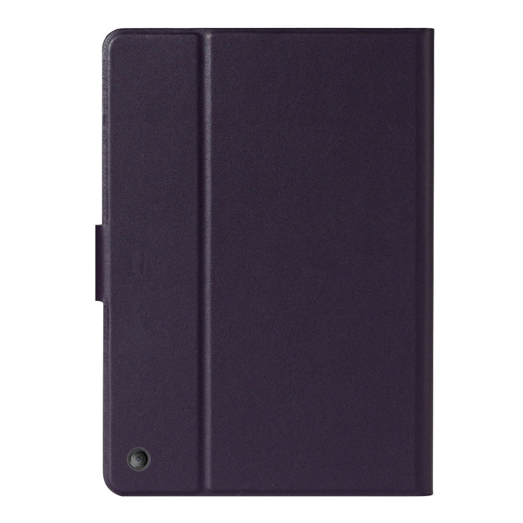 For Amazon Fire HD 10 (2021) Pure Color Horizontal Flip Leather Case with Card Slots & Holder & Sleep / Wake-up Function