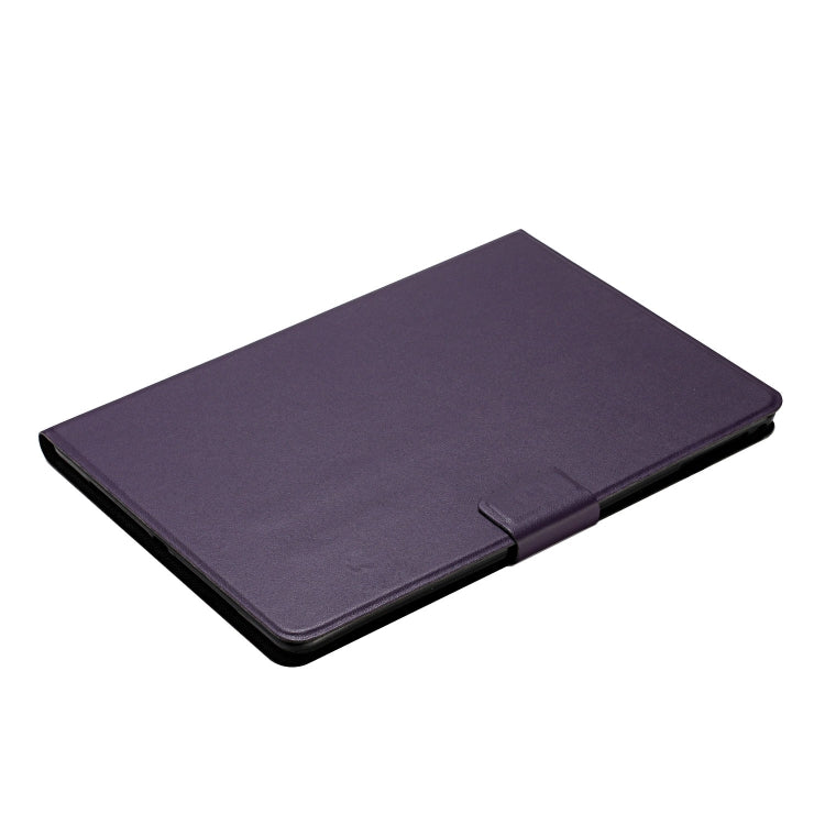 For Amazon Fire HD 10 (2021) Pure Color Horizontal Flip Leather Case with Card Slots & Holder & Sleep / Wake-up Function