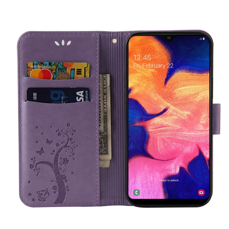 For Samsung Galaxy A10 / M10 Embossed Lucky Tree Horizontal Flip Leather Case with Holder & Card Slot & Wallet & Lanyard