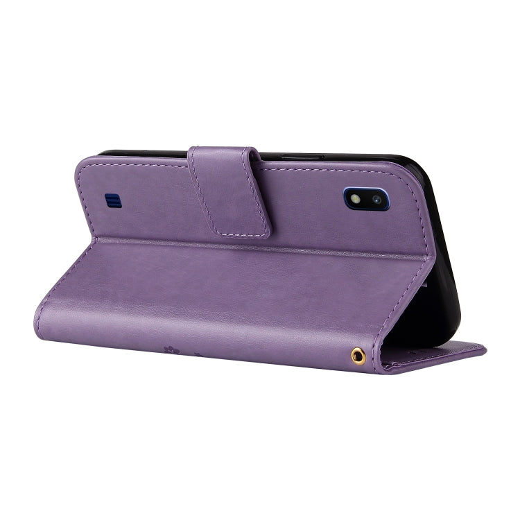 For Samsung Galaxy A10 / M10 Embossed Lucky Tree Horizontal Flip Leather Case with Holder & Card Slot & Wallet & Lanyard