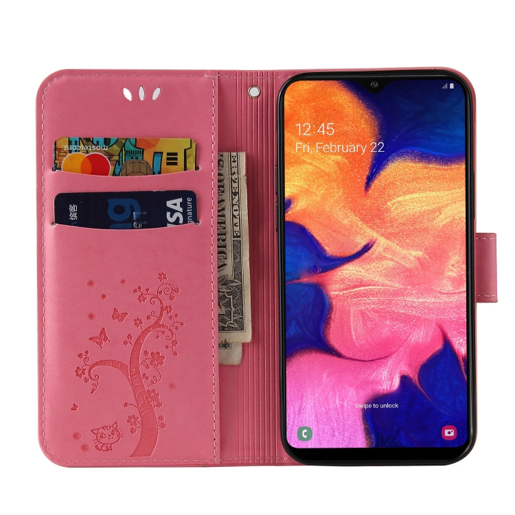 For Samsung Galaxy A10 / M10 Embossed Lucky Tree Horizontal Flip Leather Case with Holder & Card Slot & Wallet & Lanyard