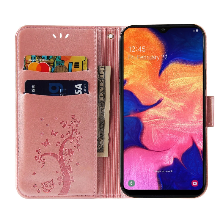 For Samsung Galaxy A10 / M10 Embossed Lucky Tree Horizontal Flip Leather Case with Holder & Card Slot & Wallet & Lanyard