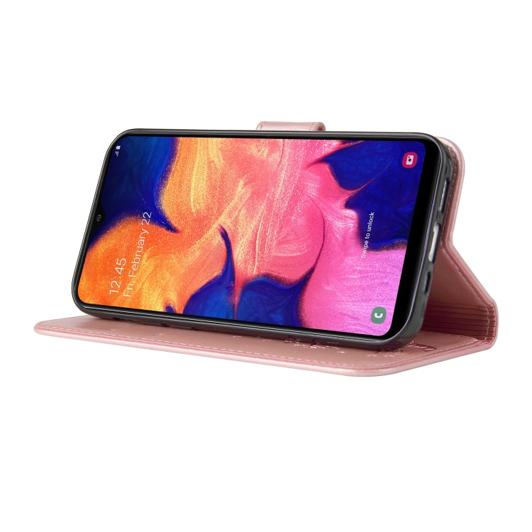 For Samsung Galaxy A10 / M10 Embossed Lucky Tree Horizontal Flip Leather Case with Holder & Card Slot & Wallet & Lanyard