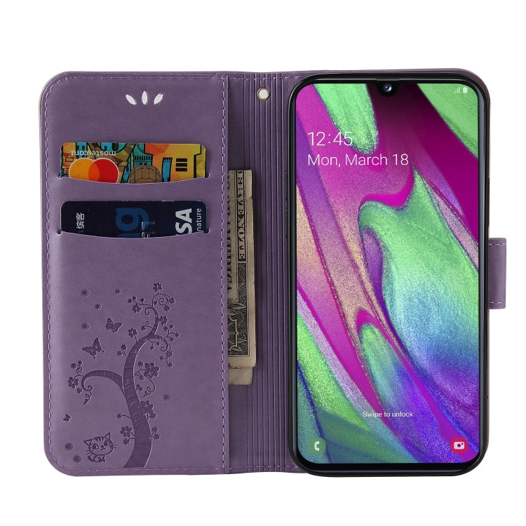 For Samsung Galaxy A10s Embossed Lucky Tree Horizontal Flip Leather Case with Holder & Card Slot & Wallet & Lanyard