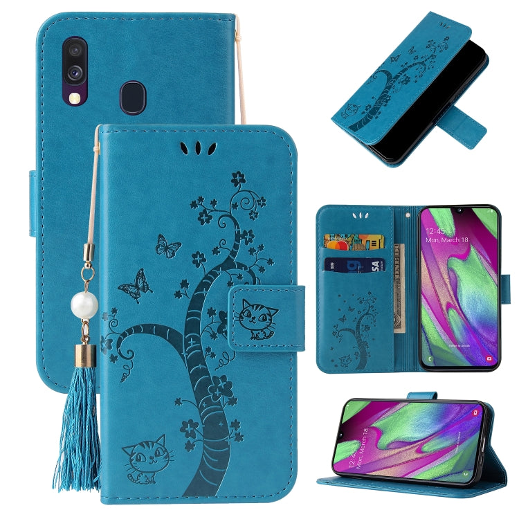 For Samsung Galaxy A10s Embossed Lucky Tree Horizontal Flip Leather Case with Holder & Card Slot & Wallet & Lanyard