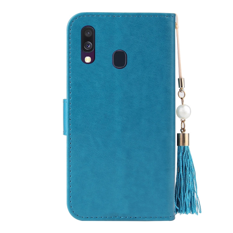 For Samsung Galaxy A10s Embossed Lucky Tree Horizontal Flip Leather Case with Holder & Card Slot & Wallet & Lanyard