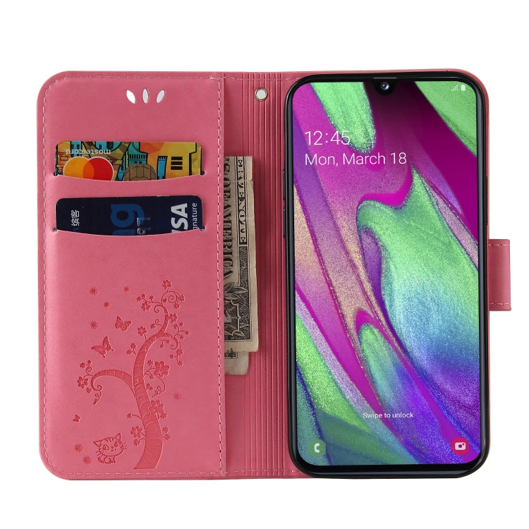 For Samsung Galaxy A10s Embossed Lucky Tree Horizontal Flip Leather Case with Holder & Card Slot & Wallet & Lanyard
