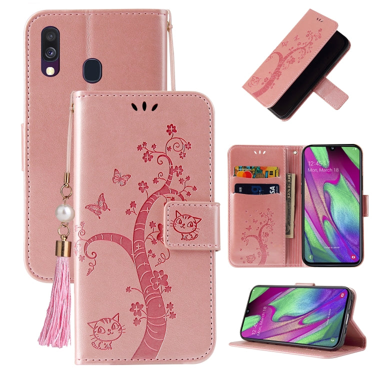For Samsung Galaxy A10s Embossed Lucky Tree Horizontal Flip Leather Case with Holder & Card Slot & Wallet & Lanyard