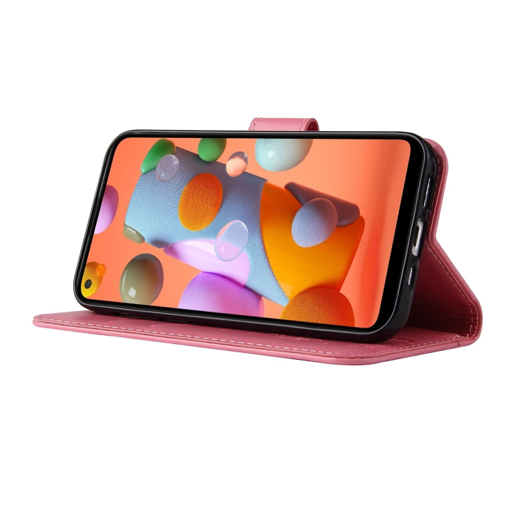 For Samsung Galaxy A11 Embossed Lucky Tree Horizontal Flip Leather Case with Holder & Card Slot & Wallet & Lanyard