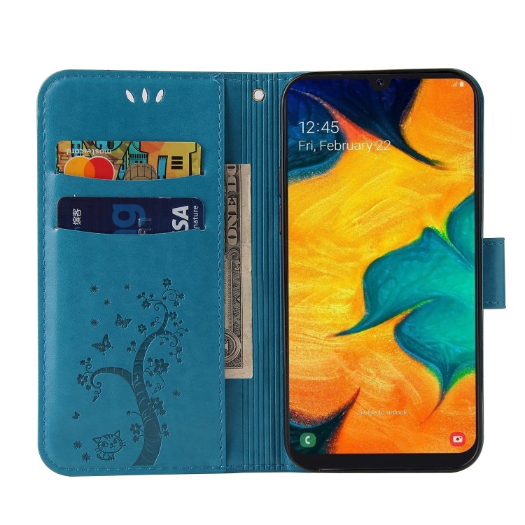 For Samsung Galaxy A20 / A30 Embossed Lucky Tree Horizontal Flip Leather Case with Holder & Card Slot & Wallet & Lanyard