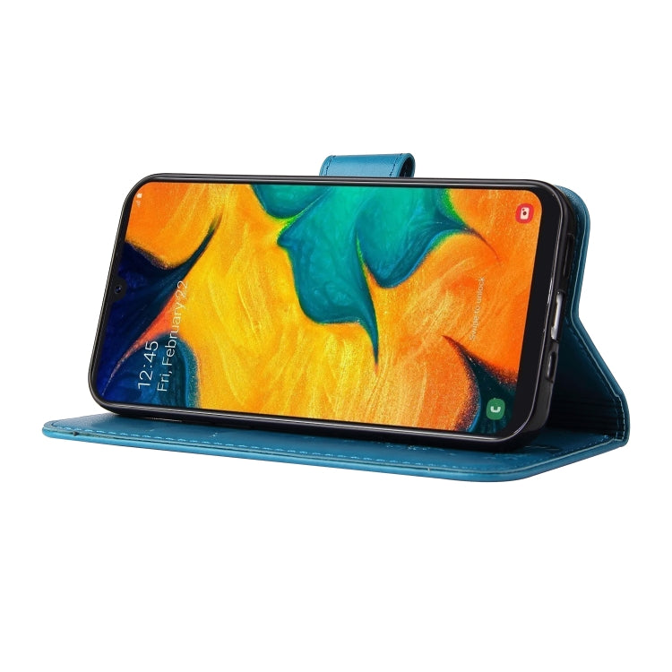 For Samsung Galaxy A20 / A30 Embossed Lucky Tree Horizontal Flip Leather Case with Holder & Card Slot & Wallet & Lanyard