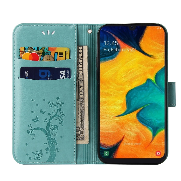 For Samsung Galaxy A20 / A30 Embossed Lucky Tree Horizontal Flip Leather Case with Holder & Card Slot & Wallet & Lanyard