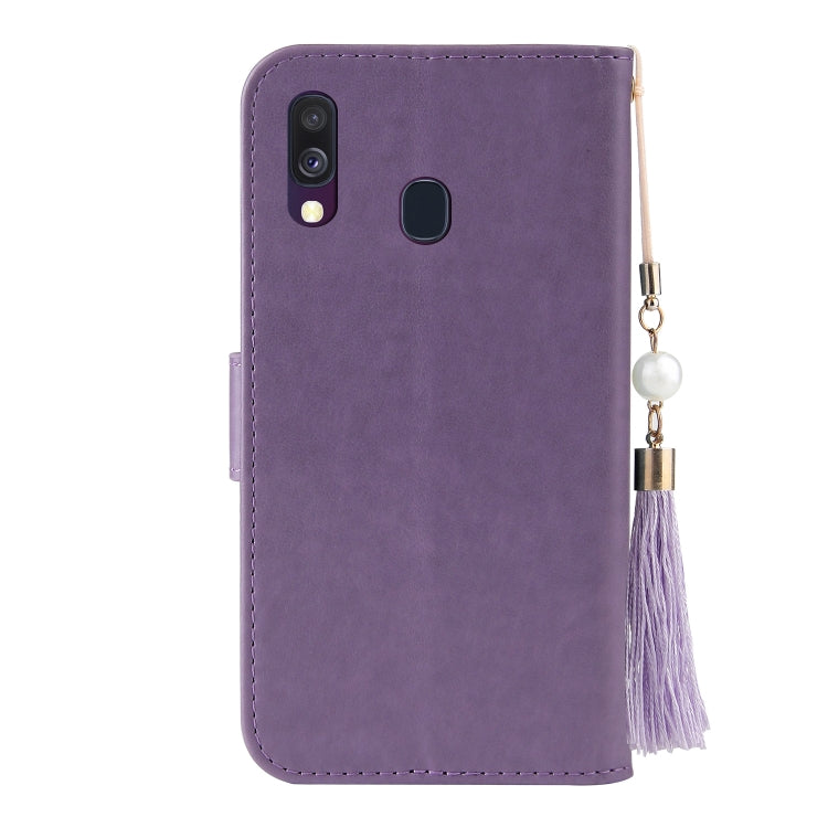 For Samsung Galaxy A20e Embossed Lucky Tree Horizontal Flip Leather Case with Holder & Card Slot & Wallet & Lanyard