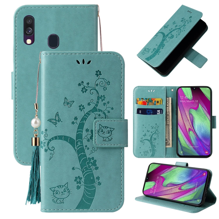 For Samsung Galaxy A20e Embossed Lucky Tree Horizontal Flip Leather Case with Holder & Card Slot & Wallet & Lanyard