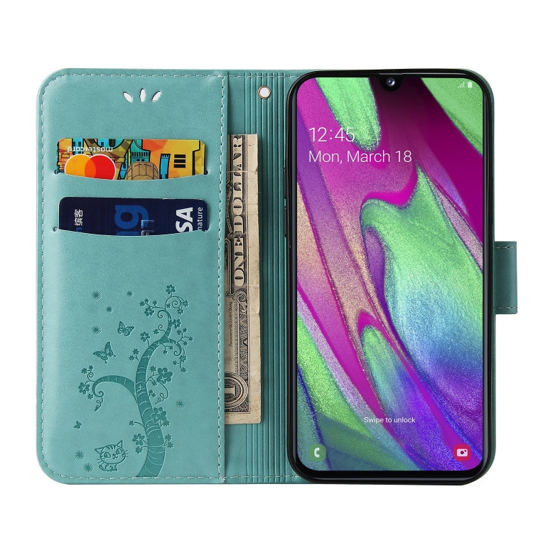 For Samsung Galaxy A20e Embossed Lucky Tree Horizontal Flip Leather Case with Holder & Card Slot & Wallet & Lanyard