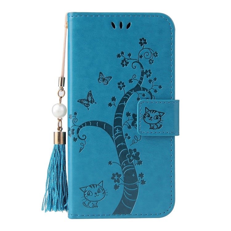 For Samsung Galaxy A21s Embossed Lucky Tree Horizontal Flip Leather Case with Holder & Card Slot & Wallet & Lanyard