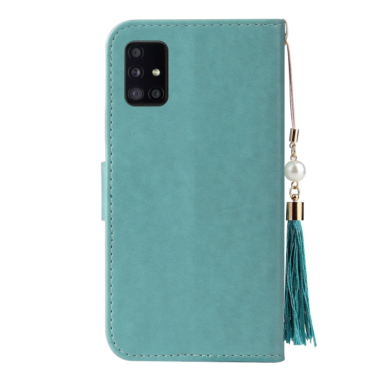 For Samsung Galaxy A31 Embossed Lucky Tree Horizontal Flip Leather Case with Holder & Card Slot & Wallet & Lanyard