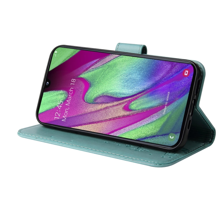 For Samsung Galaxy A40 Embossed Lucky Tree Horizontal Flip Leather Case with Holder & Card Slot & Wallet & Lanyard