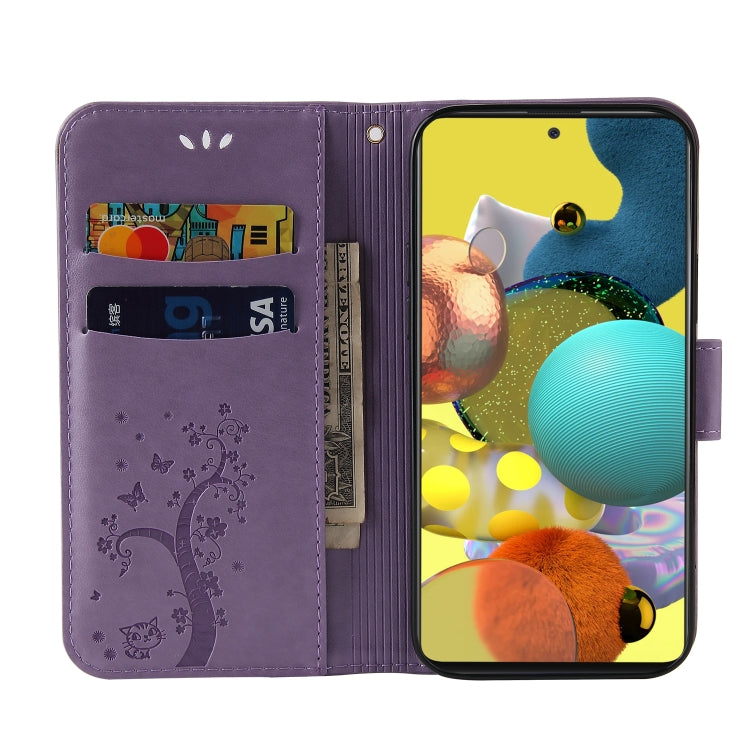 For Samsung Galaxy A41 Embossed Lucky Tree Horizontal Flip Leather Case with Holder & Card Slot & Wallet & Lanyard