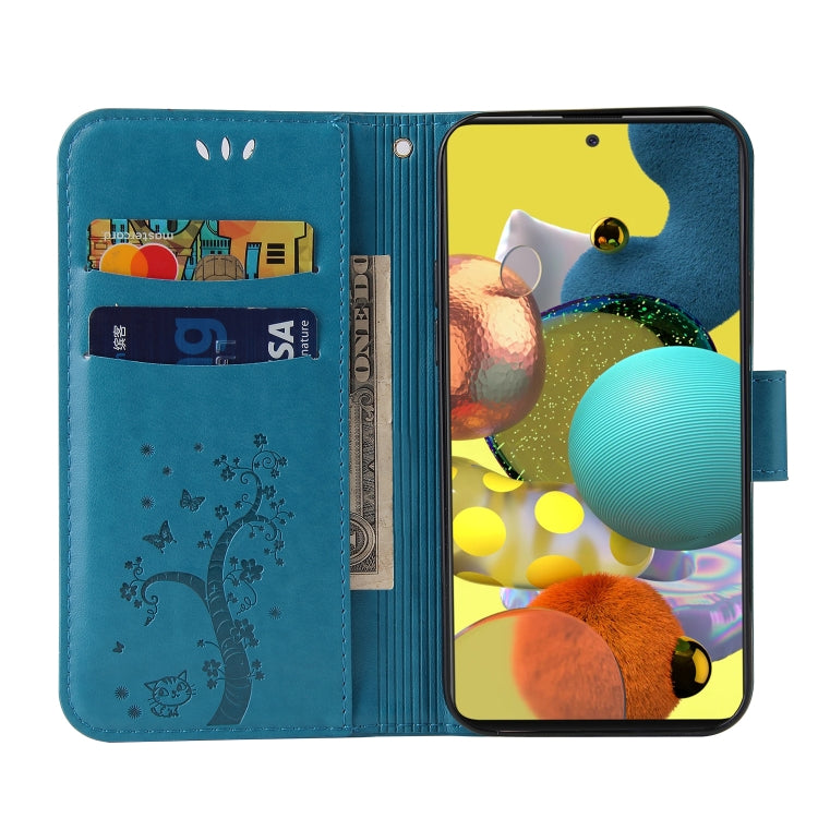 For Samsung Galaxy A41 Embossed Lucky Tree Horizontal Flip Leather Case with Holder & Card Slot & Wallet & Lanyard