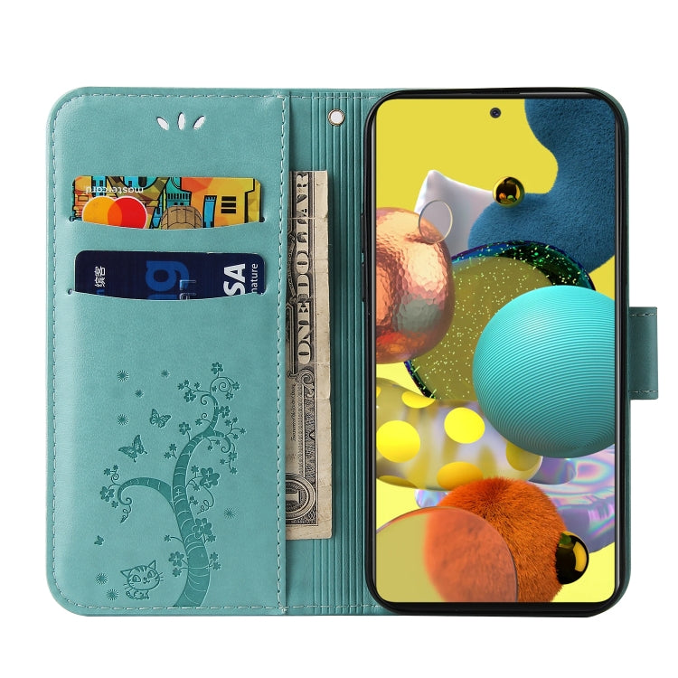 For Samsung Galaxy A41 Embossed Lucky Tree Horizontal Flip Leather Case with Holder & Card Slot & Wallet & Lanyard