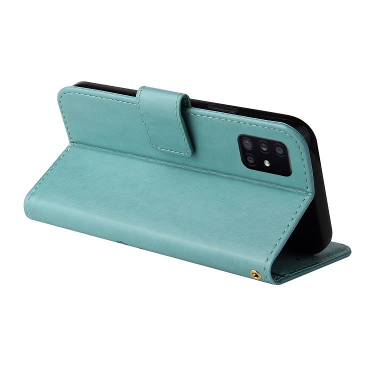 For Samsung Galaxy A41 Embossed Lucky Tree Horizontal Flip Leather Case with Holder & Card Slot & Wallet & Lanyard